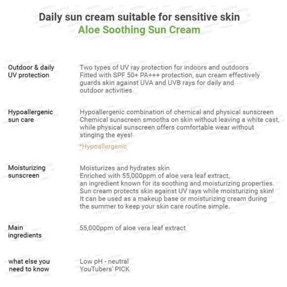 Aloe Soothing sunscreen SPF 50+, COSRX. MADE IN KOREA. - Picture 6 of 6